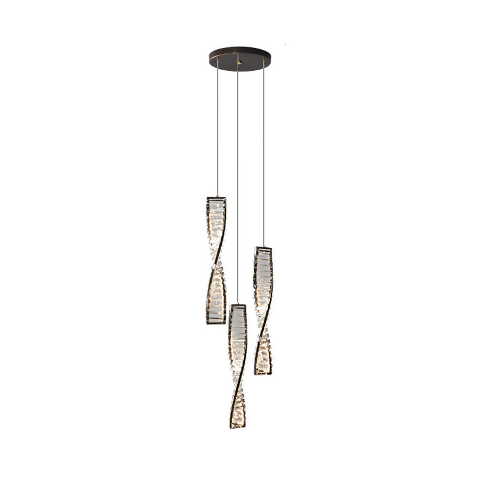 Kristy Modern Spiral Strip Pendant Light - Letslighting