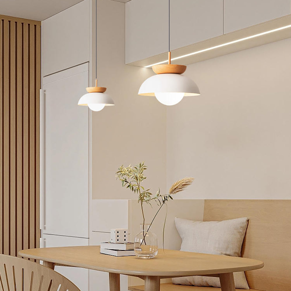 Muto Nordic Pendant Lights Wood Metall Kitchen Balcony