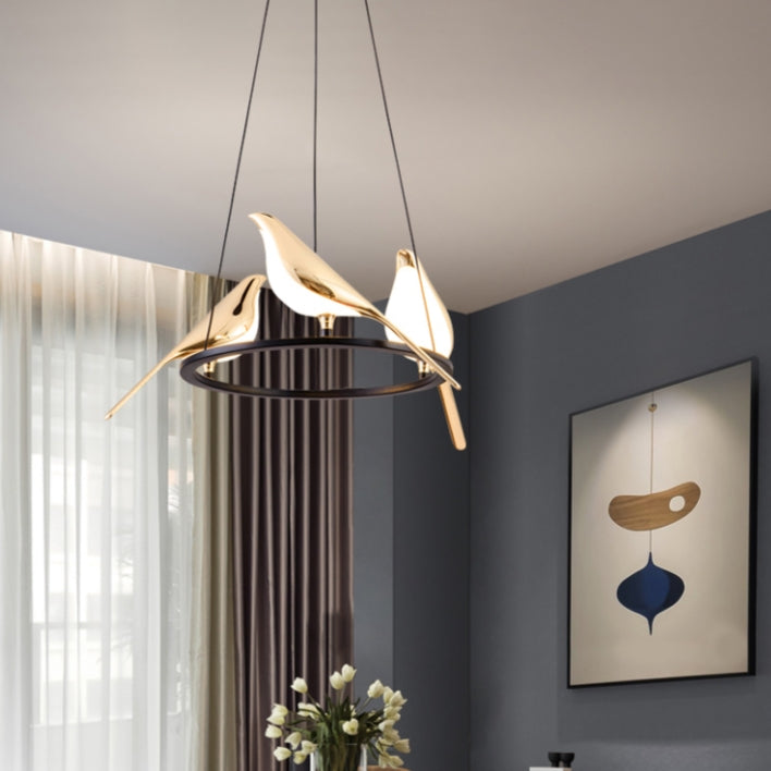 Arisha Art Deco Modern Bird Pendant Light 3/6/9 Heads
