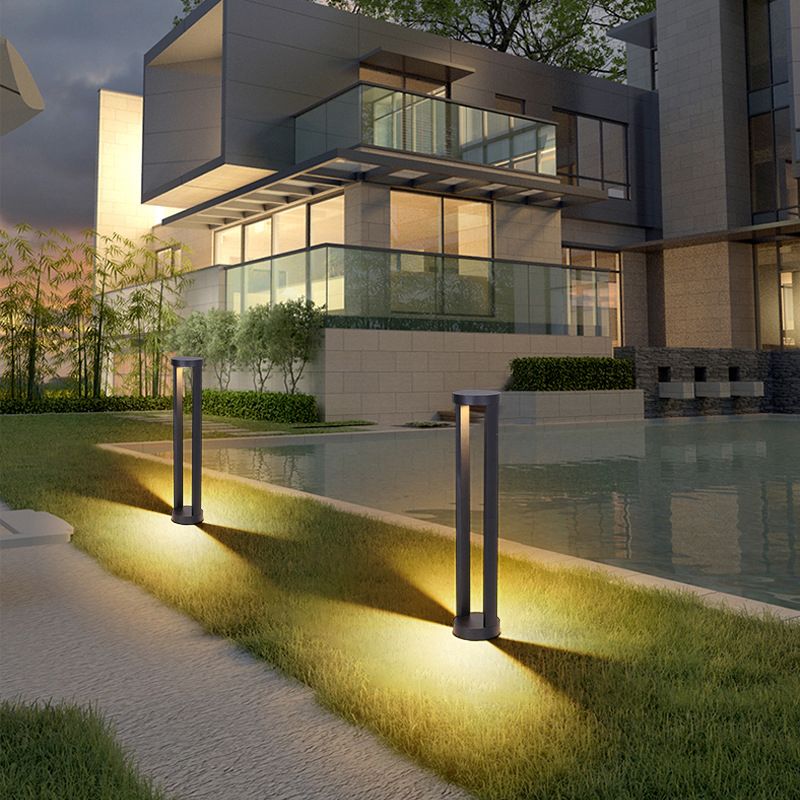 Ray Minimalist Cylindrical Hollow Solar Outdoor Path Light