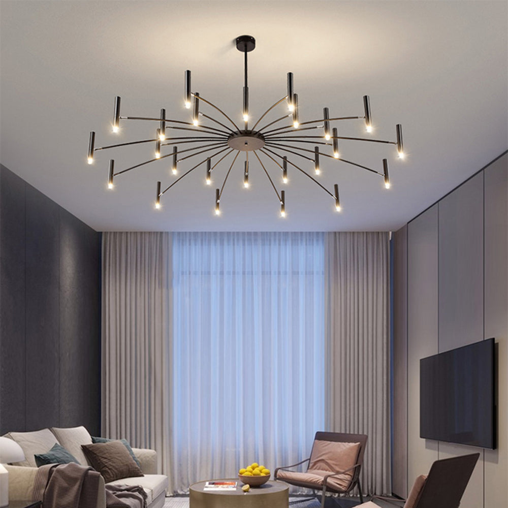 Arisha Modern Blown Linear Metal Chandelier