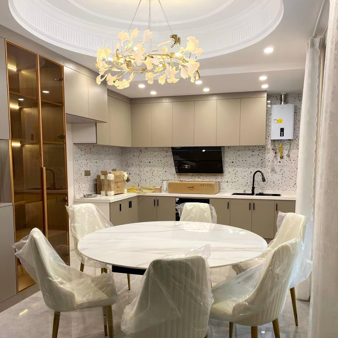 Olivia EarthenGlo Modern Kitchen Art Deco Chandelier Metal Ceramic