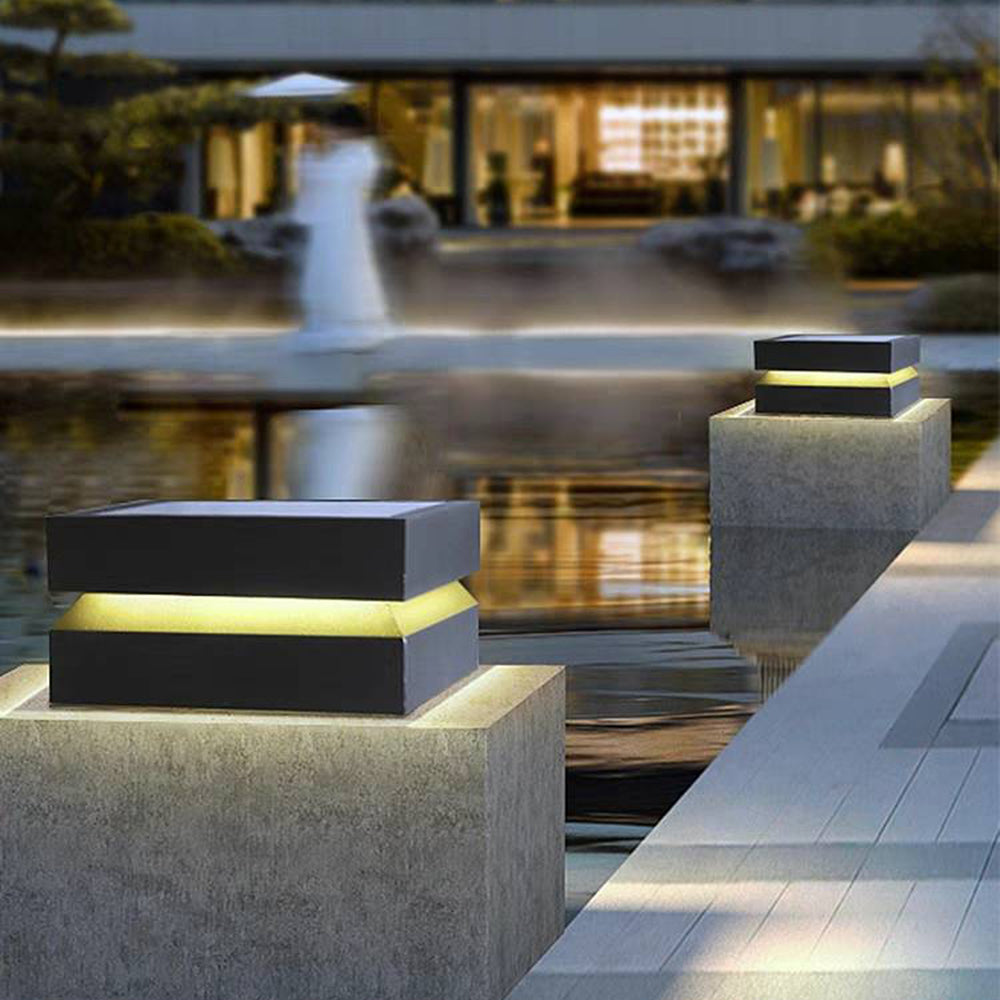 Ray Modern Concave Metal Outdoor Lamps Solar - Letslighting