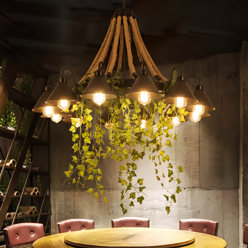 Nest Retro LED Chandelier Metal Restaurant Bar Living Room