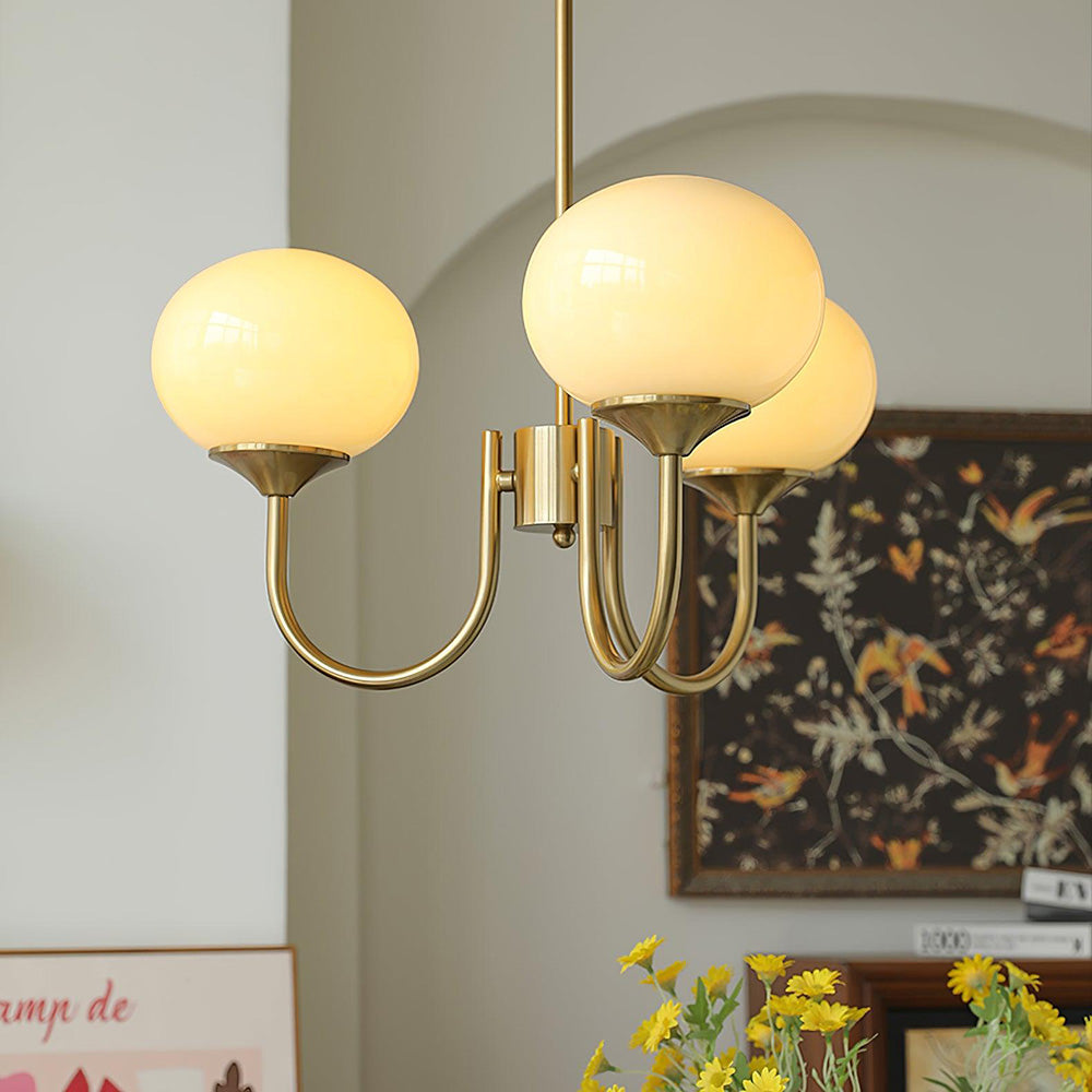Aria Retro Art Deco Globe Chandelier