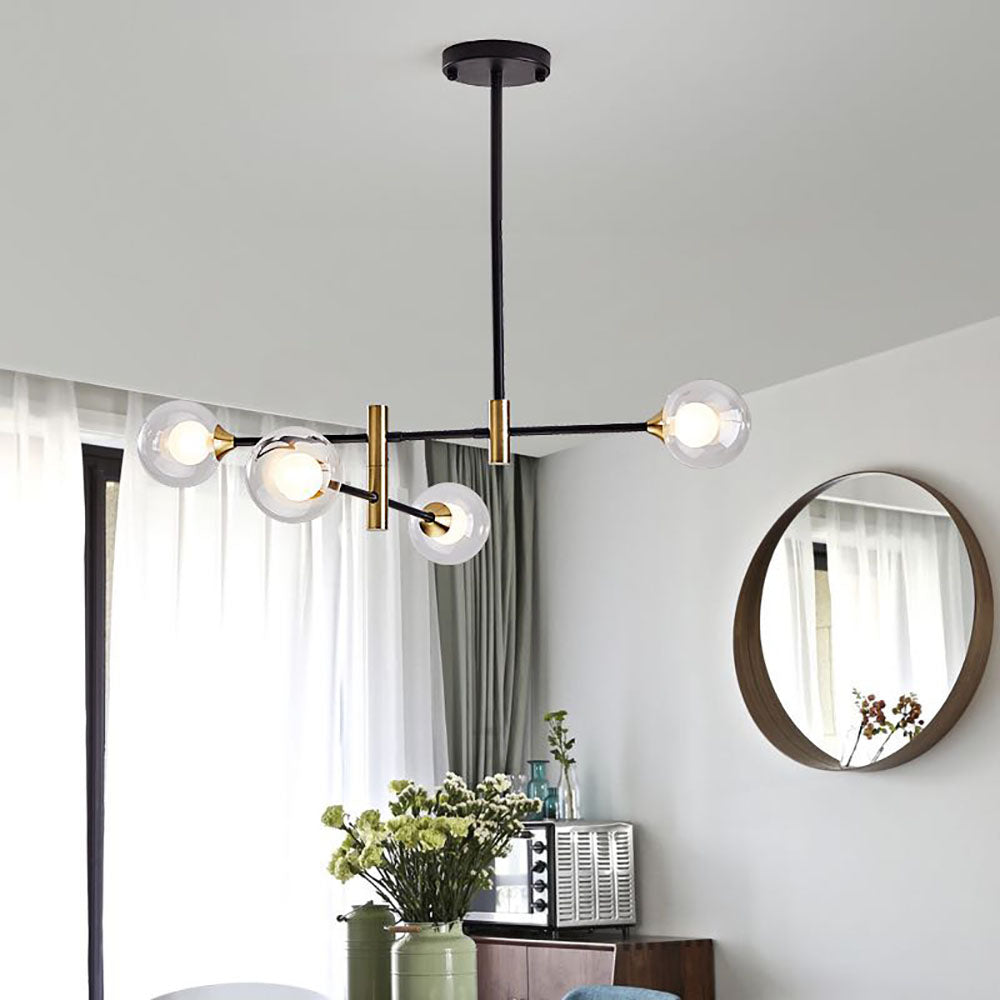 Valentina Nordic Spherical Bubble Metal Glass Chandelier
