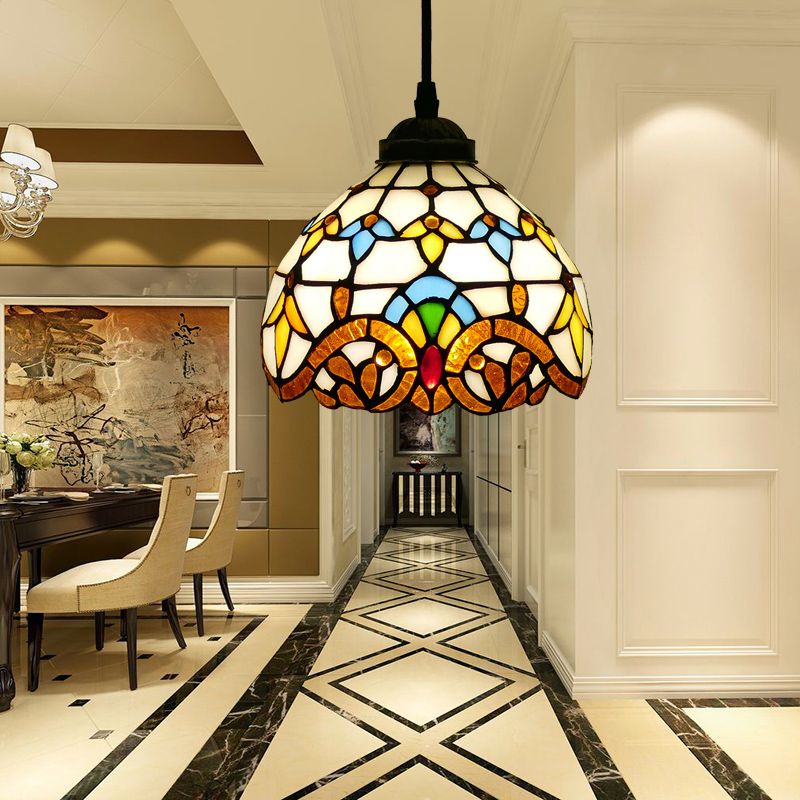 Tiffany Multicolor Bell Pendant Light - Letslighting