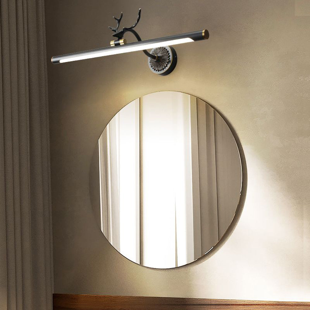 Arisha Modern Staghorn Shaped Vanity Mirror Front Wall Lamp Brass
