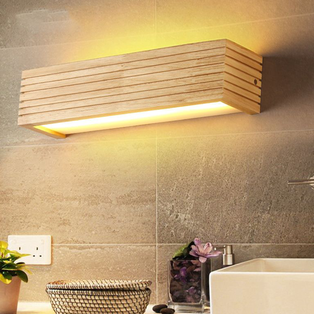 Muto Modern Wooden LED Indoor Wall Light, Bedroom
