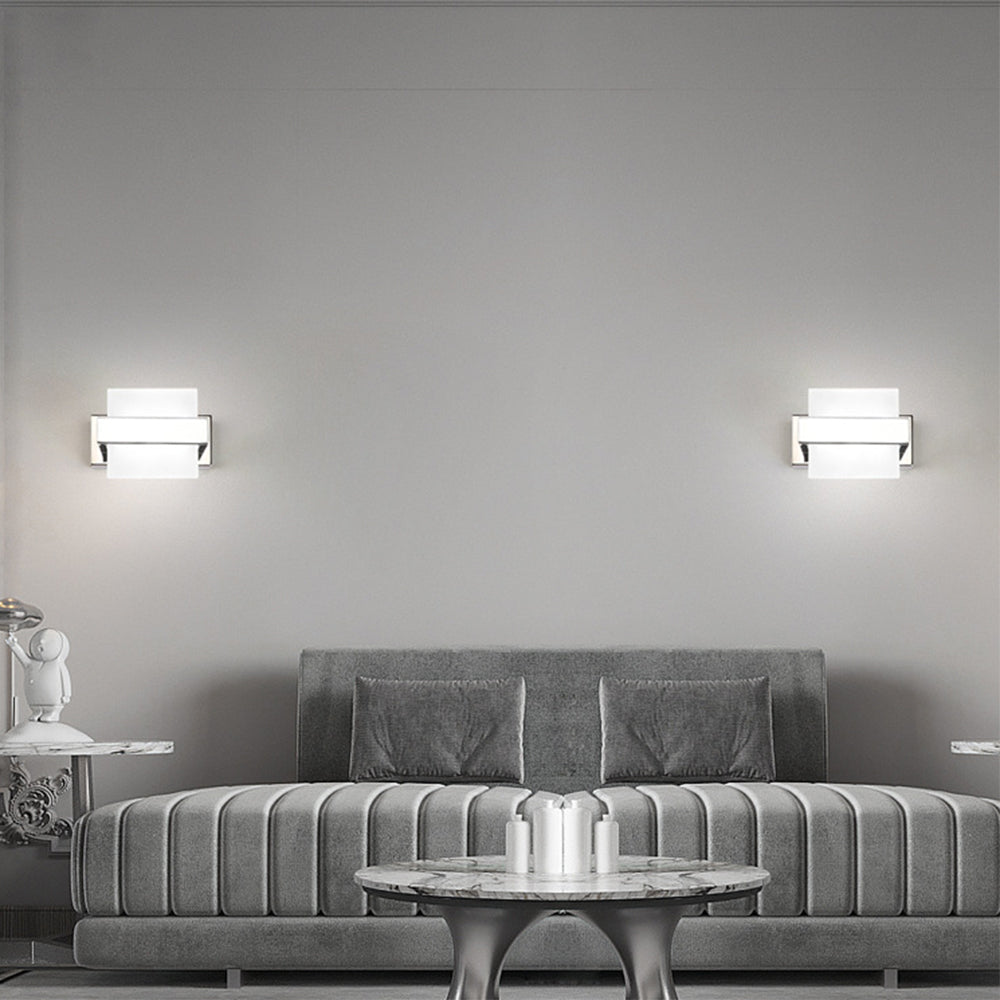 Arisha Modern Square Metal Acrylic Wall Lamp Bathroom