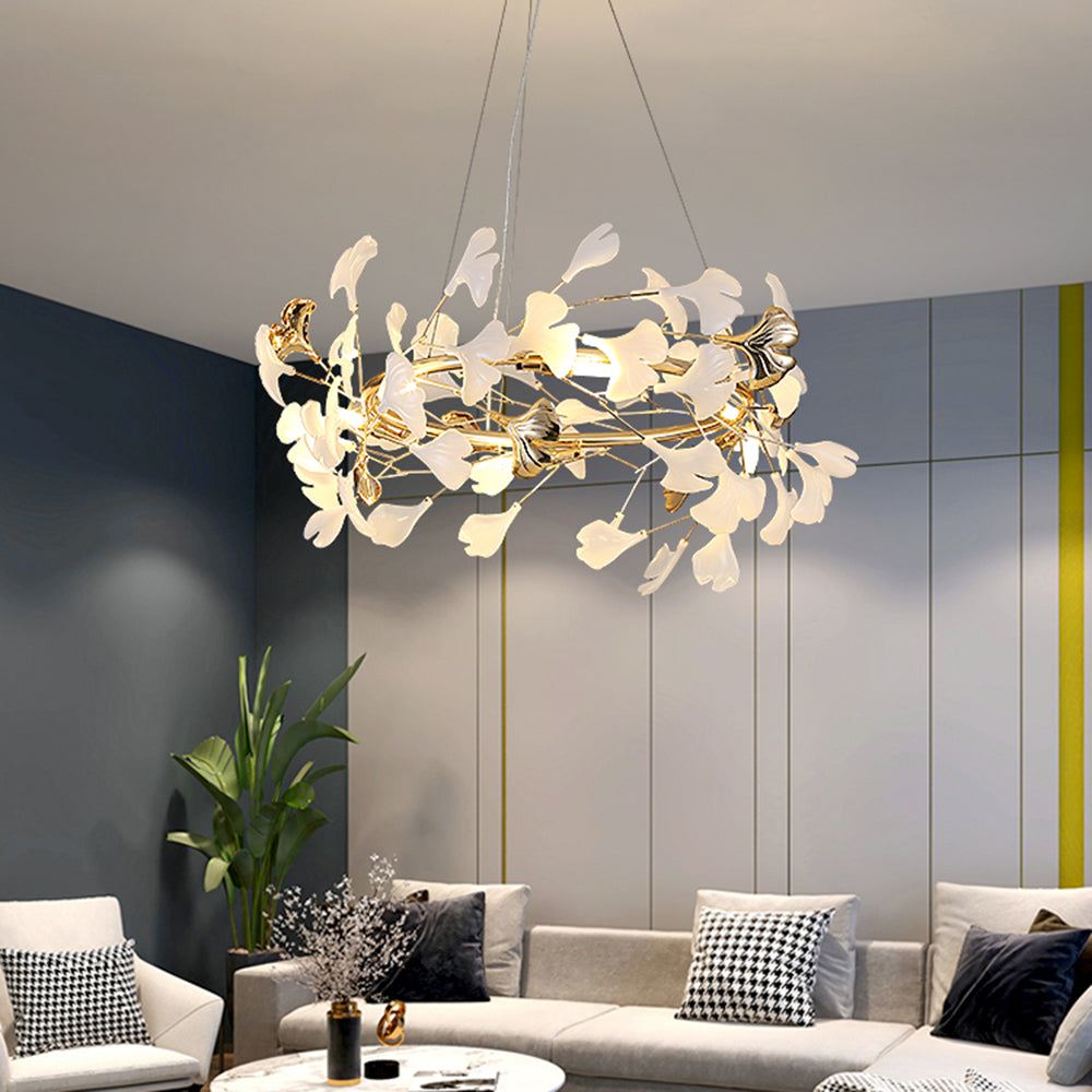 Olivia Modern Petal Shaped Ceramic Chandelier Dining Room - Letslighting