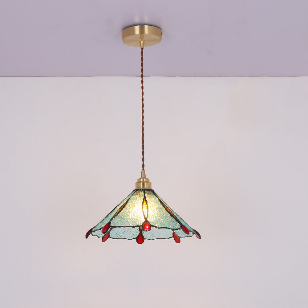 Tiffany Vintage Pendant Light Metal/Glass Bedroom/Living Room/Hallway
