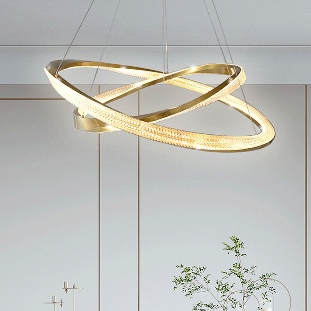 Kristy Pendant Light, Aluminium & Arcylic, 1/2 Rings, 2 Color - Letslighting