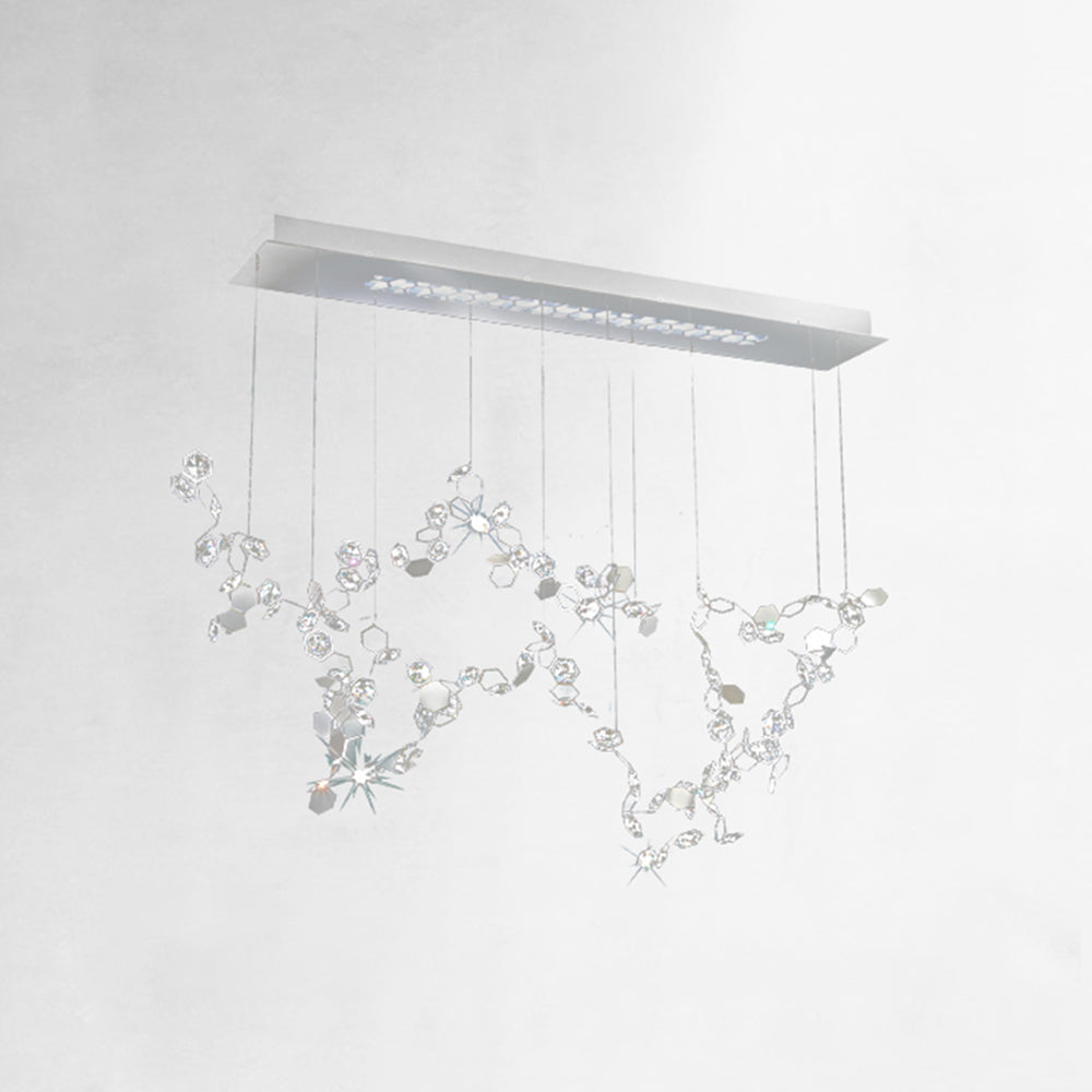 Olivia Modern Sheet Crystal Chandelier Living Room - Letslighting