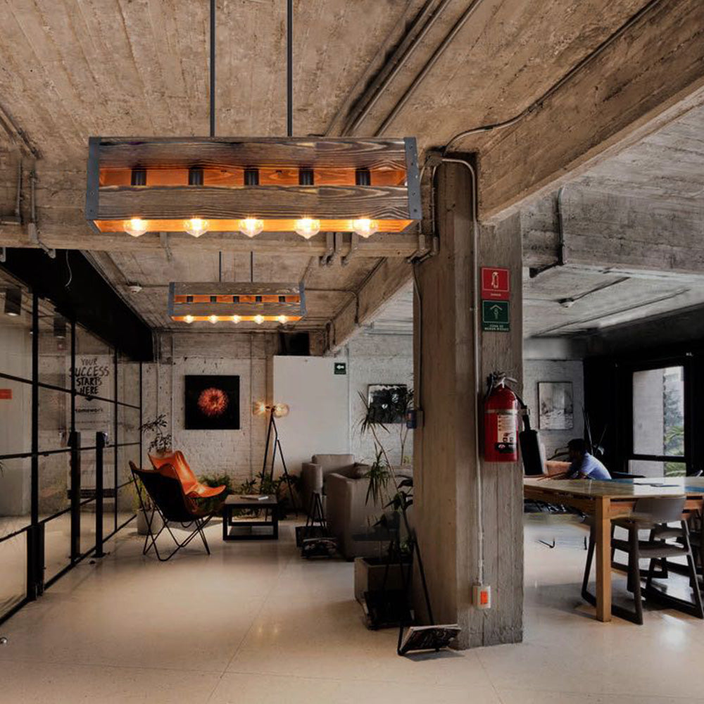 Epoch Retro LED /Wood Pendant Light Living Room/Bedroom - Letslighting