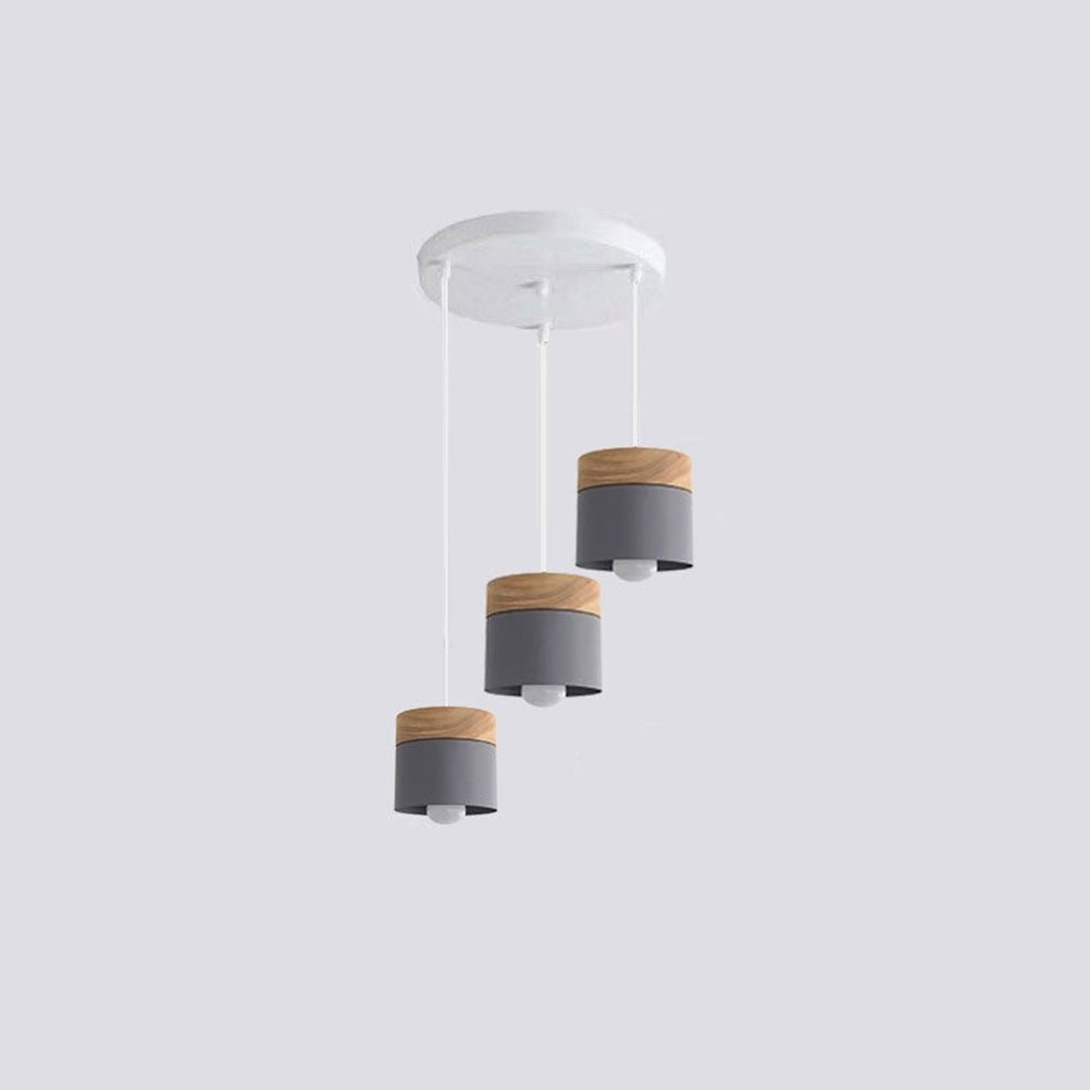 Valentina Modern Can Shape /Wood Pendant Light - Letslighting