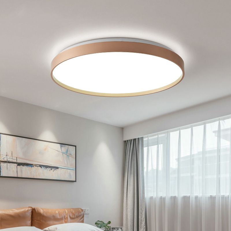 Arisha Minimalist Round Metal Acrylic Flush Mount Ceiling Light