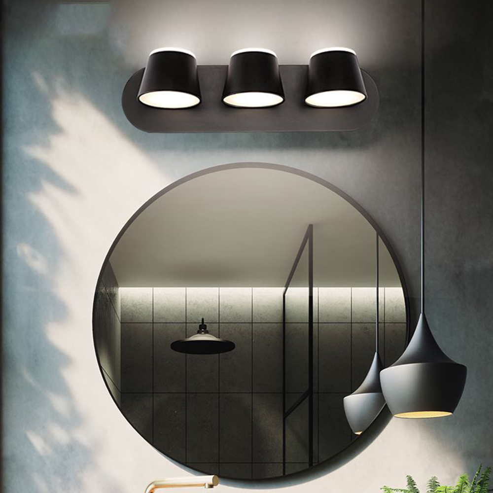 Arisha Modern Cylindrical Metal Mirror Front Wall Lamp