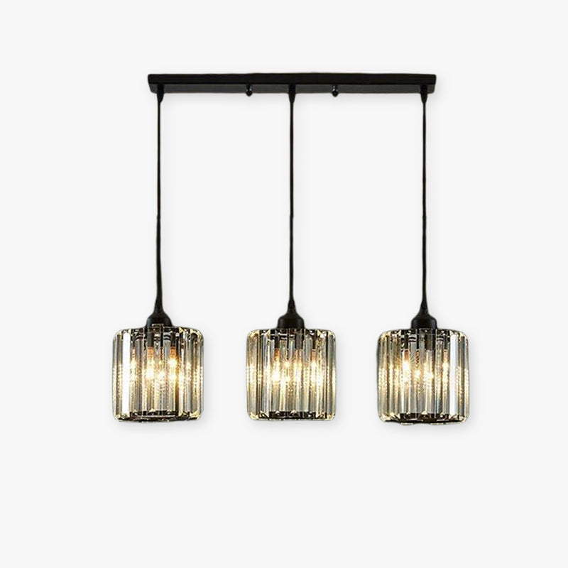 Arisha Modern Cluster Cylinder Glass Pendant Light