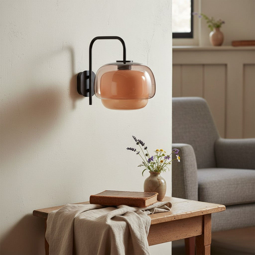 Orbit Colored Modern Vintage Glass Wall Lamp