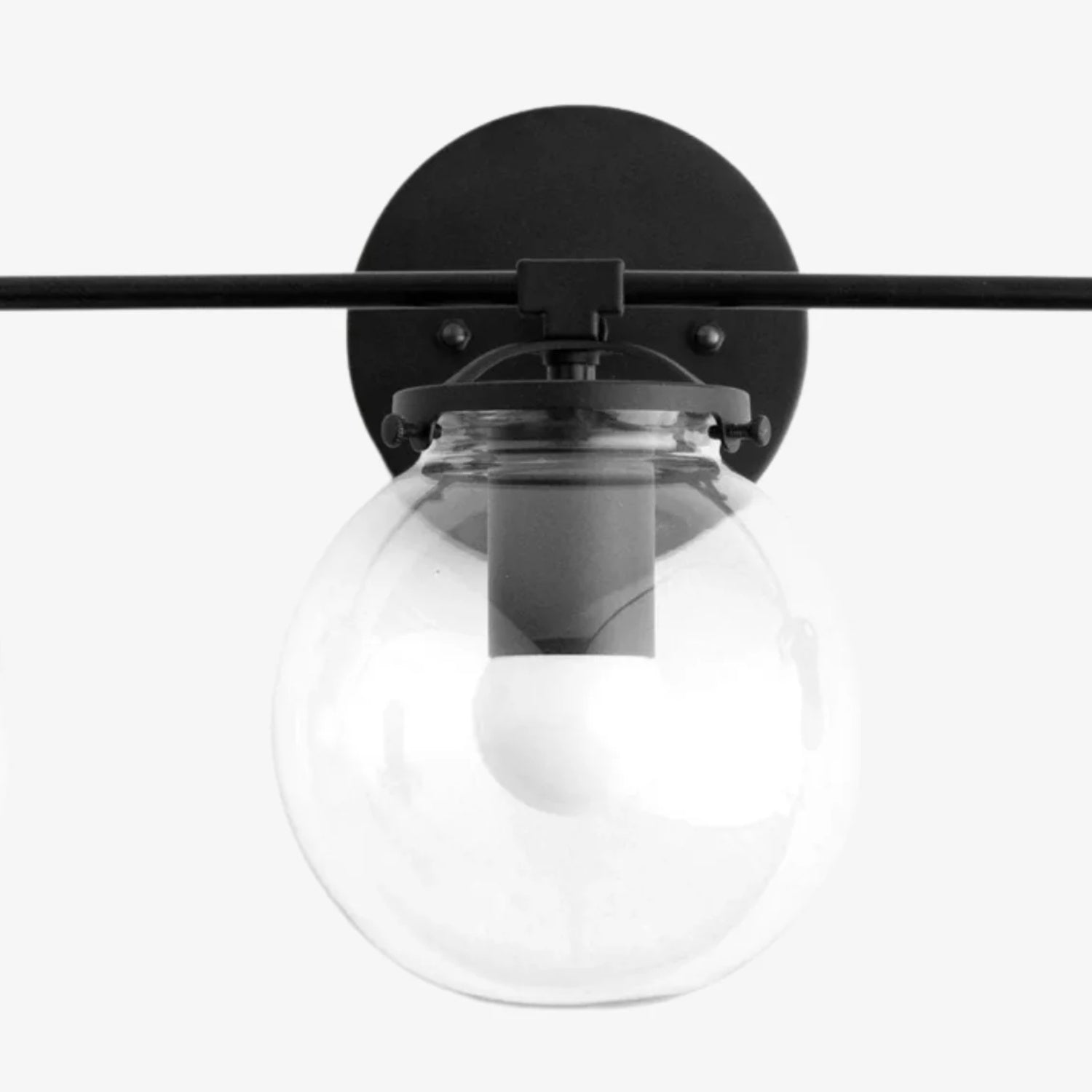Pearl Clear Glass 3-Light Wall Sconce For Bathroom