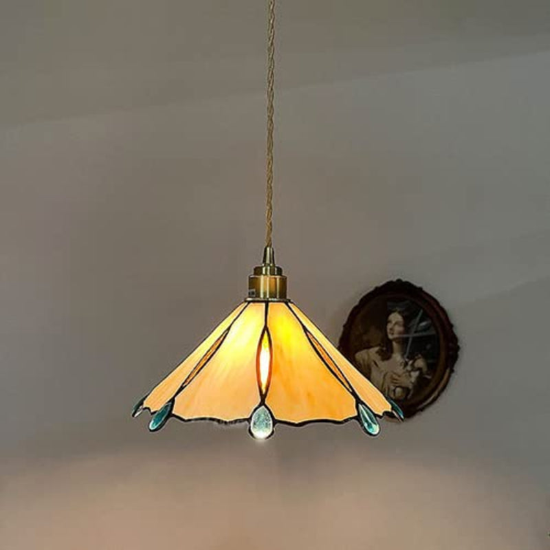 Tiffany Vintage Pendant Light Metal/Glass Bedroom/Living Room/Hallway