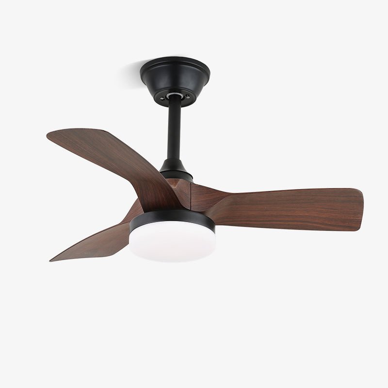 Arden Minimalist Black Wood Ceiling Fan Light - Letslighting