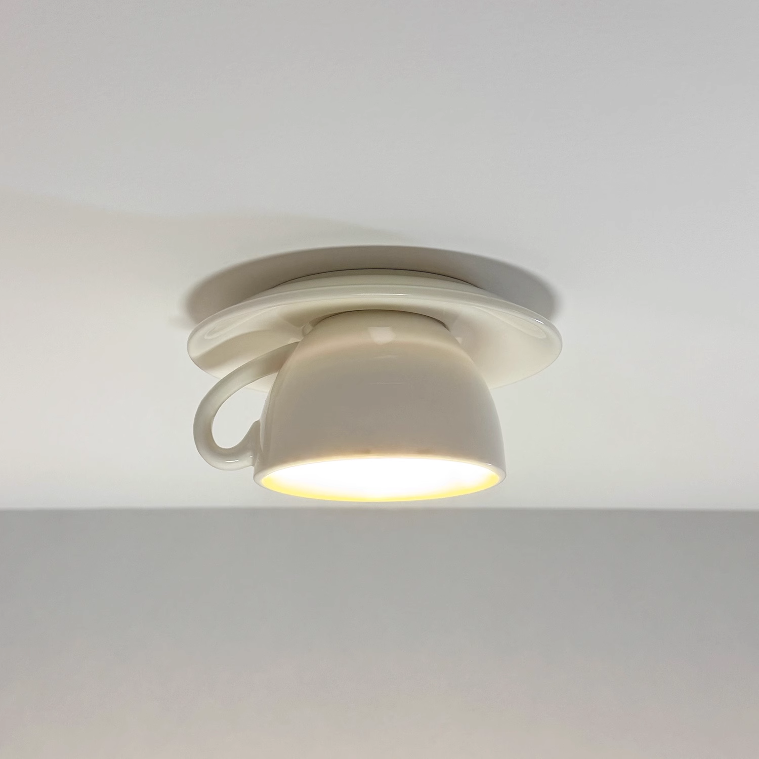 Valentina Modern Coffee Cups Ceramic Flush Ceiling Lighting