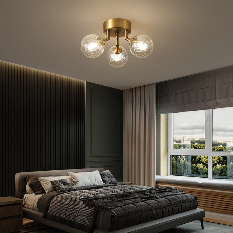 Valentina Modern Bubble Brass & Glass Ceiling Light