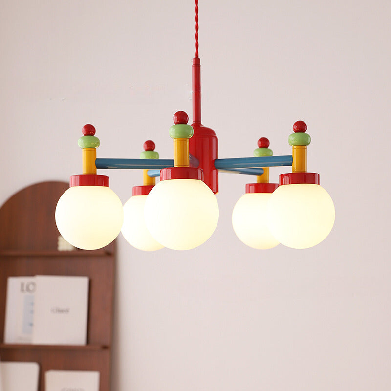 Valentina Memphis Antique Mix Colored Chandelier Kid's Room - Letslighting