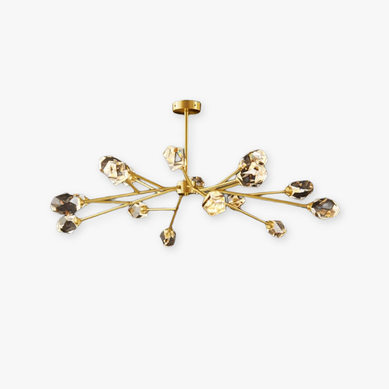 Kristy Luxurious Crystal Chandelier Living Room Golden - Letslighting