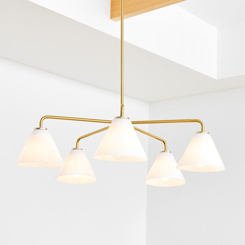 Cone Sculptural 5-Light Chandelier Dining