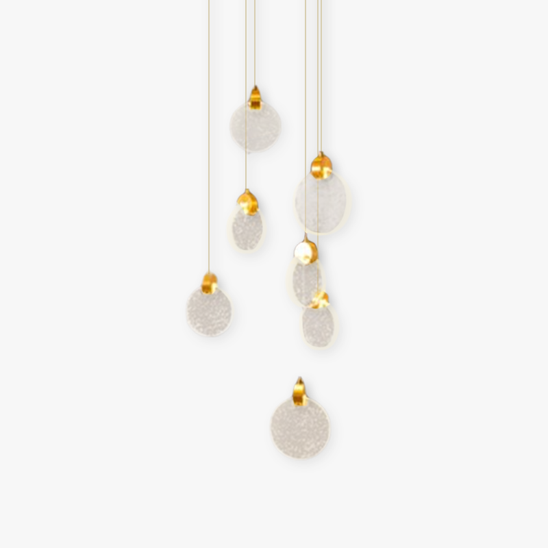 Kristy Minimalist Round Metal Crystal Chandelier