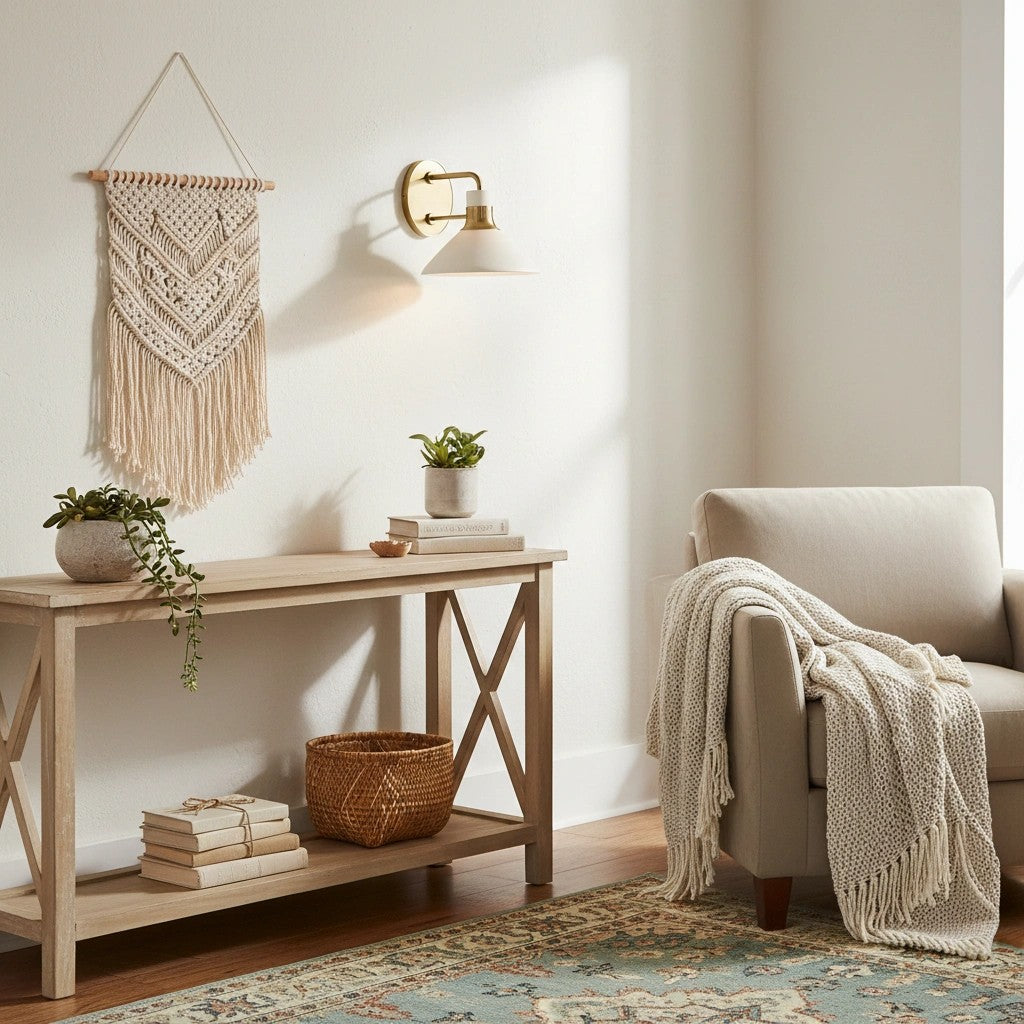 Tallow Wall Lights for Living Room Porcelain Sconce