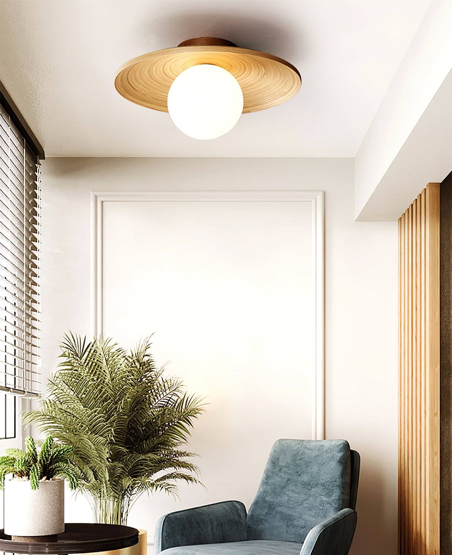 Lustra Ceiling Light Soluna Wood Orbital - Letslighting