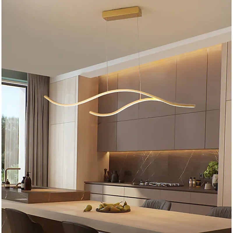 Arisha Curved Linear Pendant Light - Letslighting