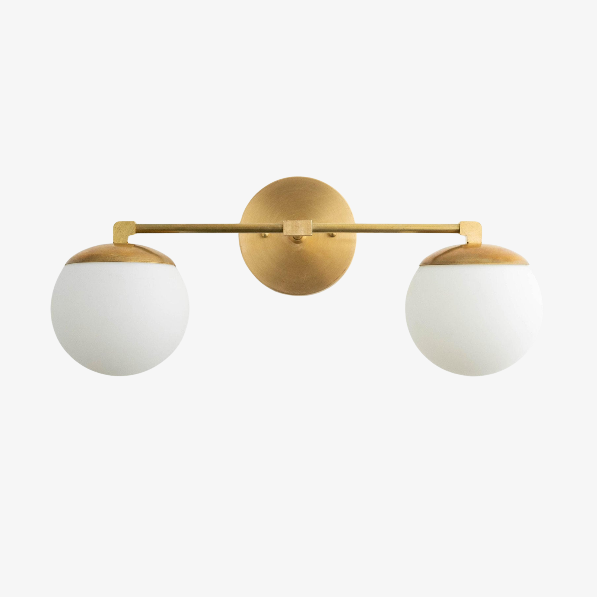 Pearl Milk Glass Brass Wall Sconce Bathroom