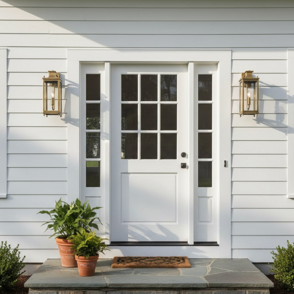 Guard Wall Lamp Brass Glass Outdoor