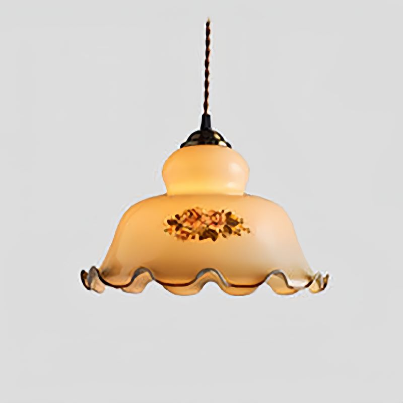 Valentina Modern Flower Metal/Glass Pendant Light Study/Living Room