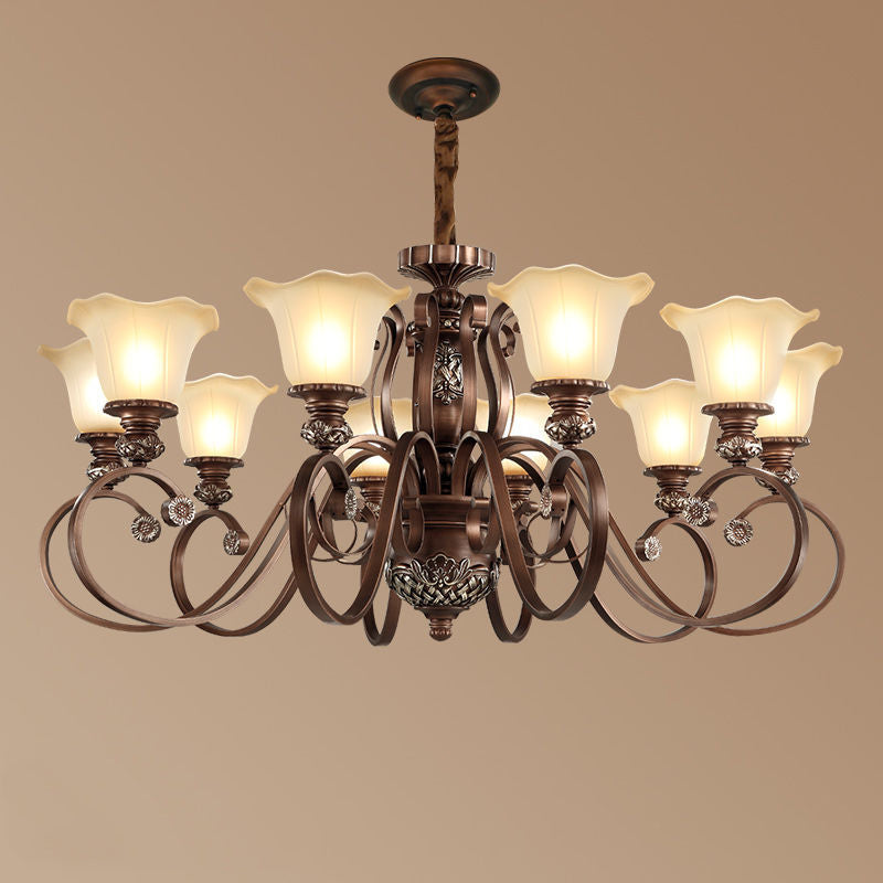 Arisha Retro Flower Pendant Light Glass Living Room Bedroom - Letslighting