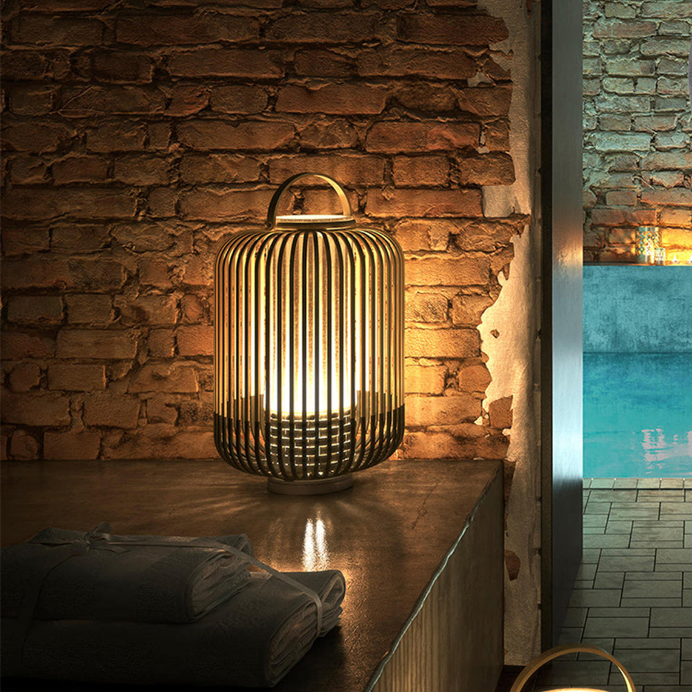 Ritta Lantern Bamboo Acrylic Outdoor Floor Lamp - Letslighting