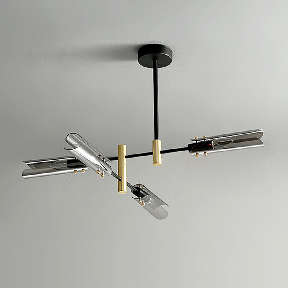 Arisha Modern Metal/Glass Semi-Flush Mount Ceiling Light