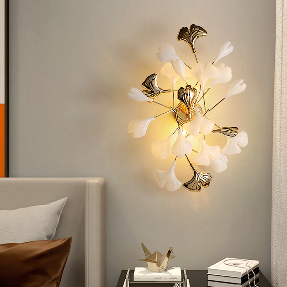 Olivia Decorative Flower Ceramic Wall Lamp Bedroom - Letslighting