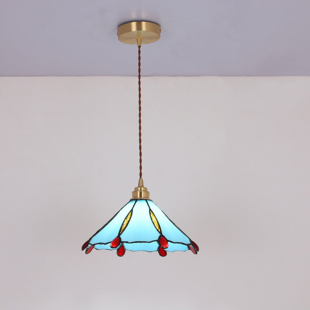 Tiffany Vintage Pendant Light Metal/Glass Bedroom/Living Room/Hallway