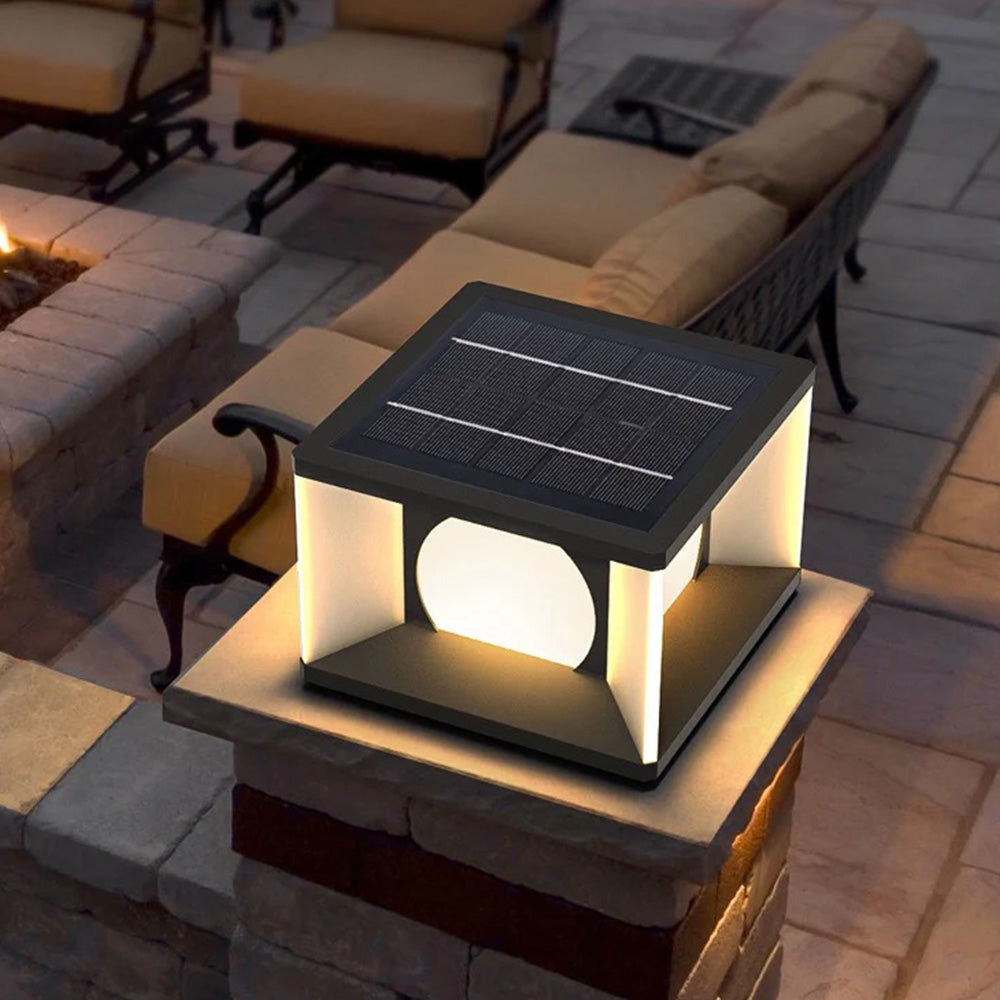 Aria Modern Square Metal Outdoor Light Post