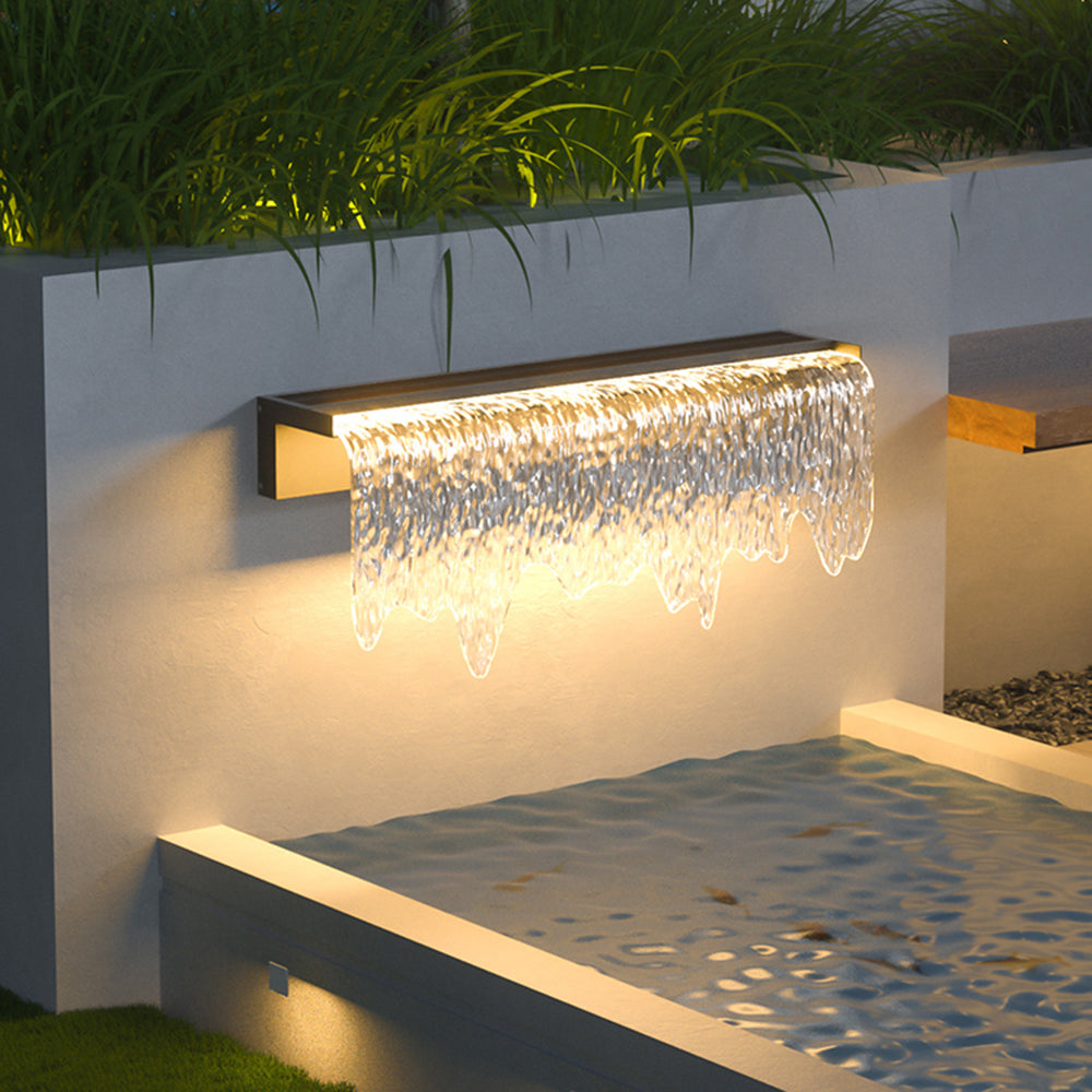 Arisha Modern Minimalist Acrylic Solar Waterproof Outdoor Wall Lamp - Letslighting