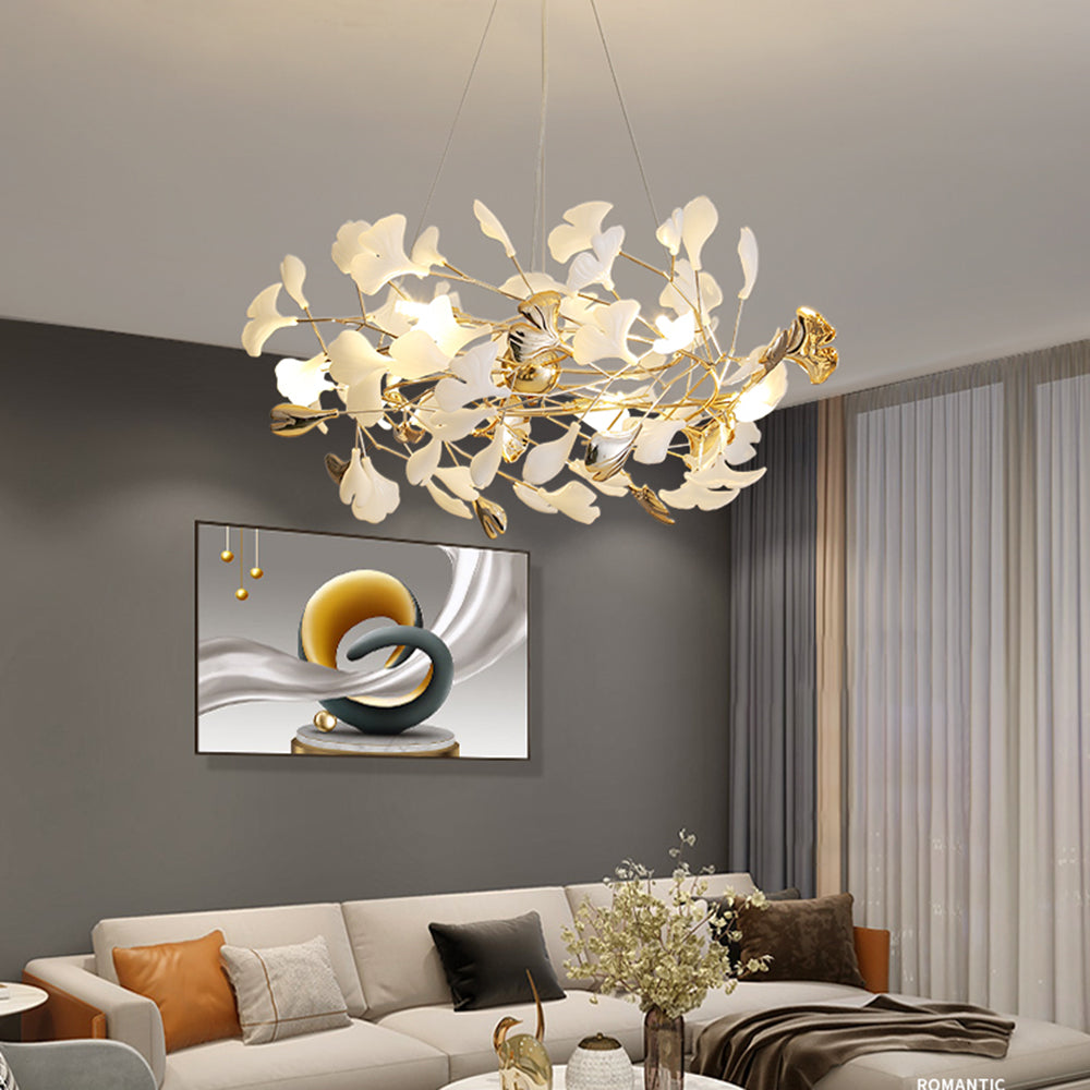 Olivia Modern Petal Shaped Ceramic Chandelier Dining Room - Letslighting