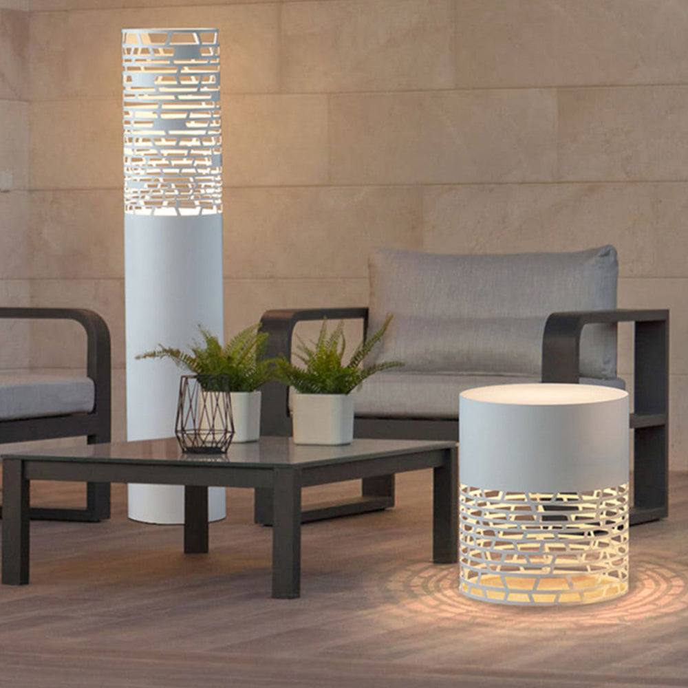 Ray Modern Metal Cylindrical Hollow Outdoor Path Light