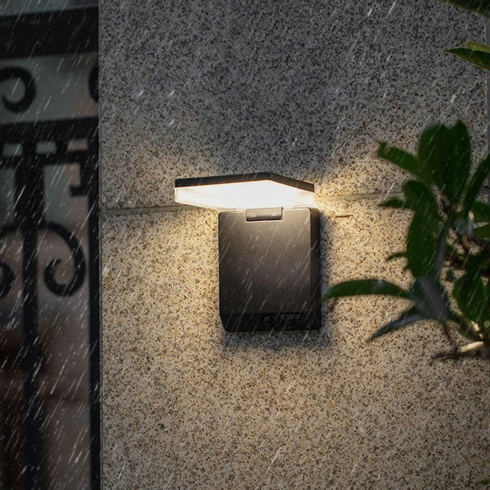 Ray Modern Minimalist Right-Angle Acrylic Sensor Solar Waterproof Outdoor Wall Lamp