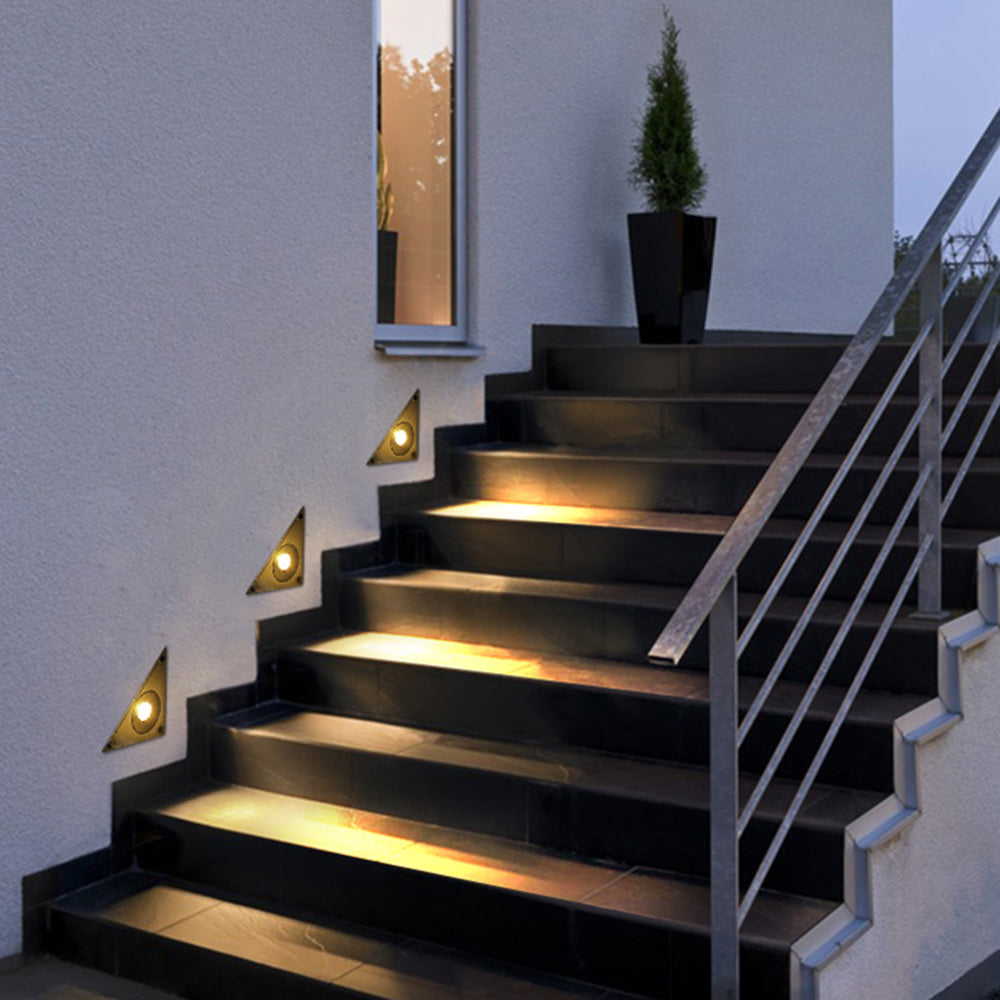 Ray Modern Triangle Motion Sensor Outdoor Deck Step Light